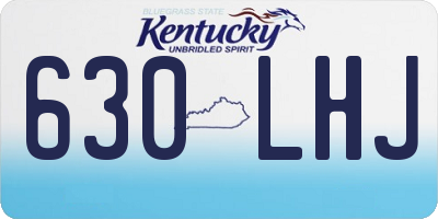 KY license plate 630LHJ
