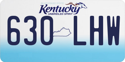 KY license plate 630LHW