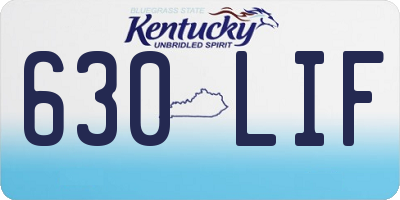 KY license plate 630LIF