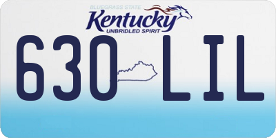 KY license plate 630LIL