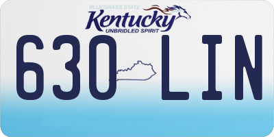 KY license plate 630LIN