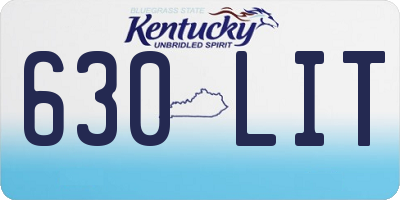 KY license plate 630LIT