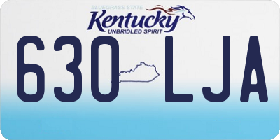 KY license plate 630LJA