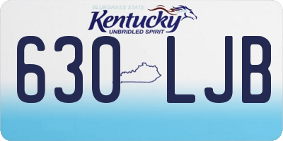KY license plate 630LJB