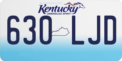 KY license plate 630LJD