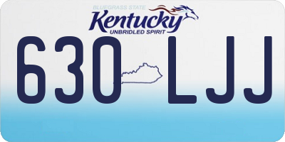 KY license plate 630LJJ