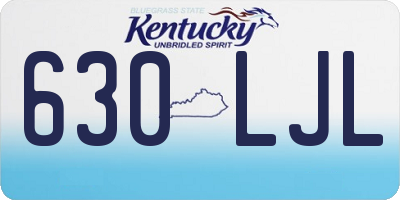KY license plate 630LJL
