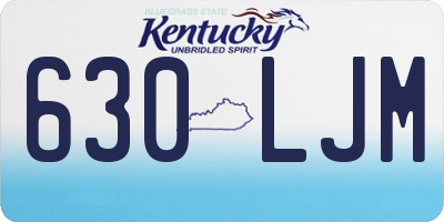 KY license plate 630LJM