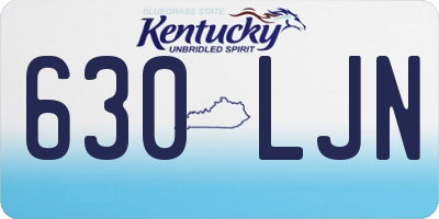 KY license plate 630LJN