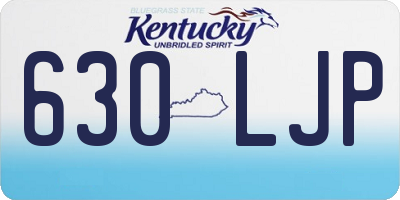 KY license plate 630LJP