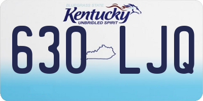 KY license plate 630LJQ