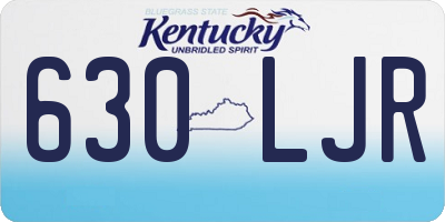 KY license plate 630LJR