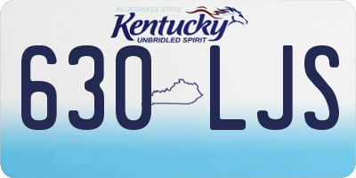 KY license plate 630LJS