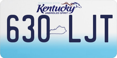 KY license plate 630LJT