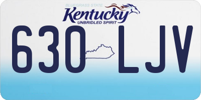 KY license plate 630LJV