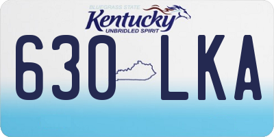 KY license plate 630LKA