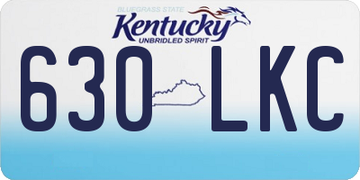 KY license plate 630LKC