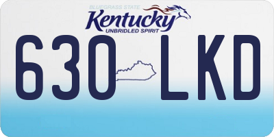 KY license plate 630LKD