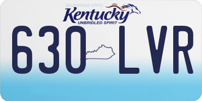 KY license plate 630LVR