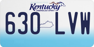 KY license plate 630LVW