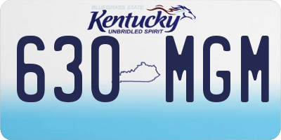 KY license plate 630MGM