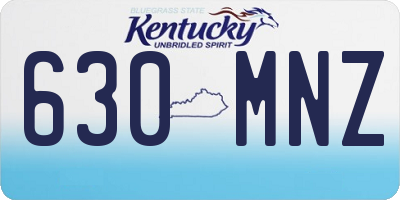 KY license plate 630MNZ