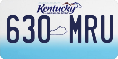 KY license plate 630MRU