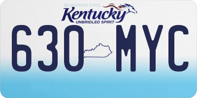 KY license plate 630MYC