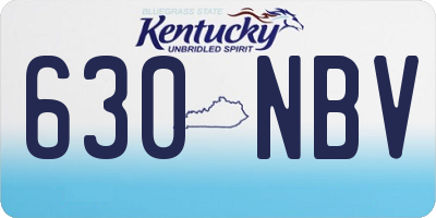 KY license plate 630NBV