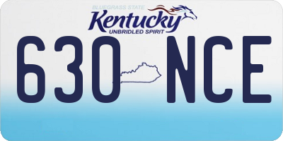 KY license plate 630NCE