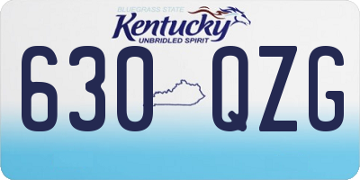 KY license plate 630QZG