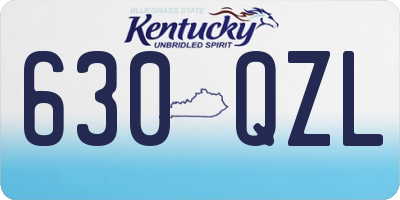 KY license plate 630QZL