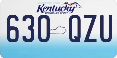 KY license plate 630QZU