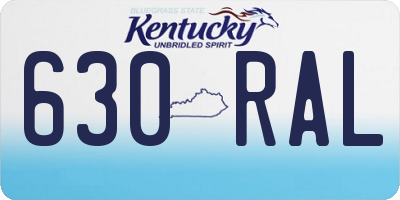 KY license plate 630RAL