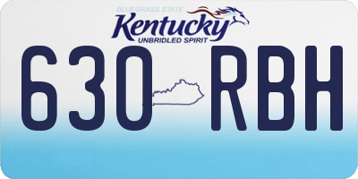KY license plate 630RBH