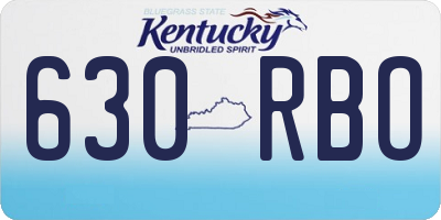 KY license plate 630RBO