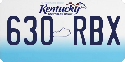 KY license plate 630RBX