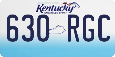 KY license plate 630RGC