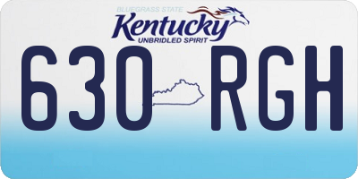 KY license plate 630RGH