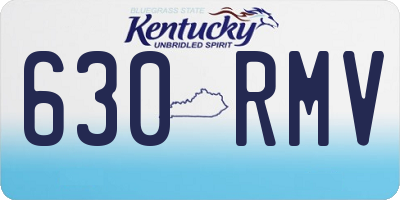 KY license plate 630RMV