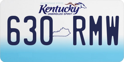KY license plate 630RMW