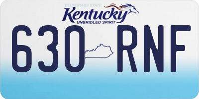 KY license plate 630RNF