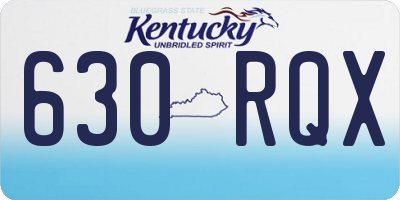 KY license plate 630RQX