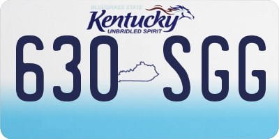 KY license plate 630SGG