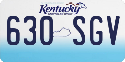 KY license plate 630SGV