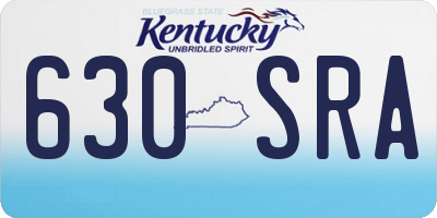 KY license plate 630SRA