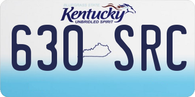 KY license plate 630SRC