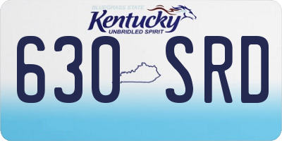 KY license plate 630SRD