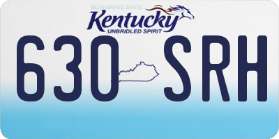 KY license plate 630SRH