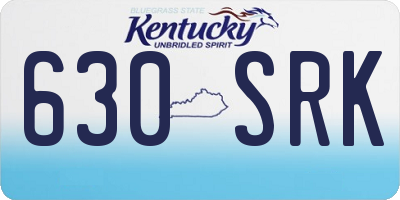 KY license plate 630SRK